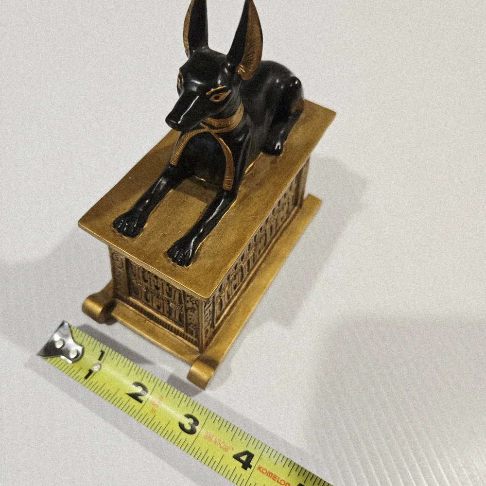 Summit Collection Laying Anubis Egyptian God Statue Figurine Black Gold
